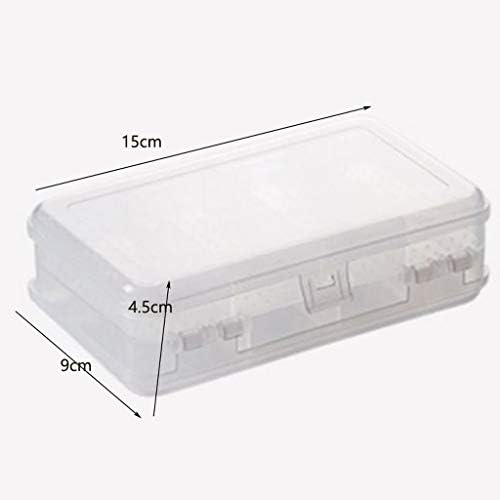 UXZDX Cujux dvoslojna plastična kutija za nakit za naušnice kutije za skladištenje kutije za doradu prstena