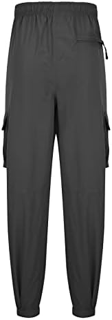 Ozmmyan teretne hlače za muškarce čvrste povremene višestrukih džepova elastična vanjska fitness ravni tip duge teretne hlače