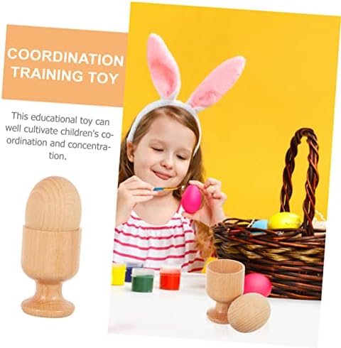 Toyvian 2 postavlja koordinacijske igračke za oči Kombinirajte igračke za predškolske igračke igračke za igračke i jaja šalica
