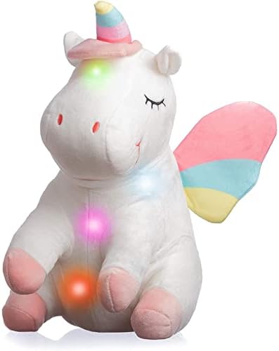Unicorn punjena životinja sa svjetlima - Unicorn Pokloni za djevojčice - Unicorns Plišasti jastuk, zagrljaji poklon za djevojčice