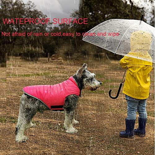 Reverzibilni pseći kaput hladno vrijeme topla jakna vodootporna štenaca otporna na vjetar za srednje male kućne ljubimce