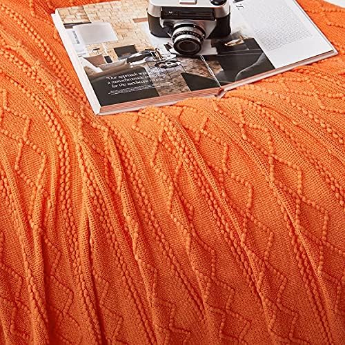 Dream Sunset pleteni deka 50 x 60 inča, za kauč, kauč, krevet i ukras. Super meka, udobna i lagana. Originalni uzorak s rubovima