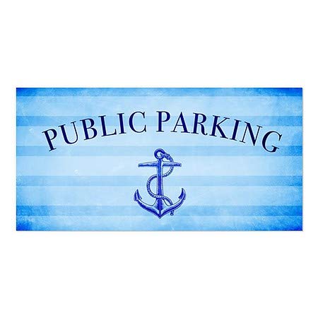 CGSIGNLAB | Javni parking -nautic Stripes prilijepljenje prozora | 24 x12