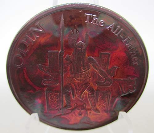 ZADIVLJUJUĆI!! Jedinstveno !! Umjetnički novčić u boji: norveški bogovi Odin-Valkyrie, otac svih očeva