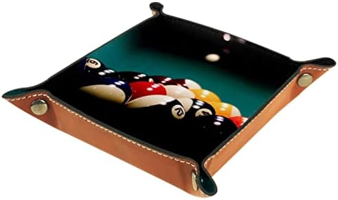 Tacameng Sport Billiard Ball, kutije za odlaganje Male kožne ladice za ladice Sunndries ladica za ključ, telefon, novčić,